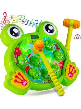 Whack A Frog Game for Toddlers 2-5 - Interactive Lights, Music & 2-Player Fun